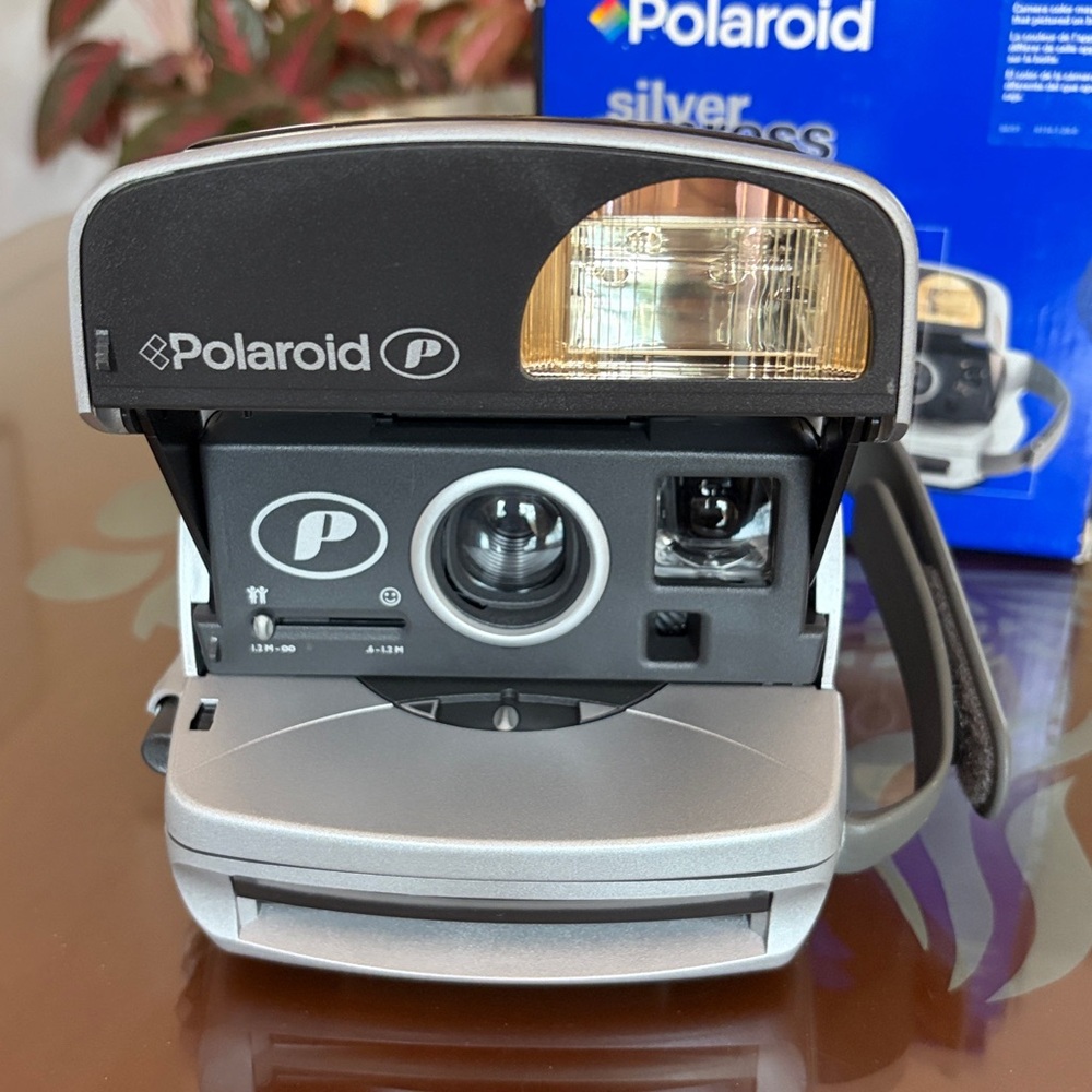 Polaroid Silver Express 600 Instant Film Camera